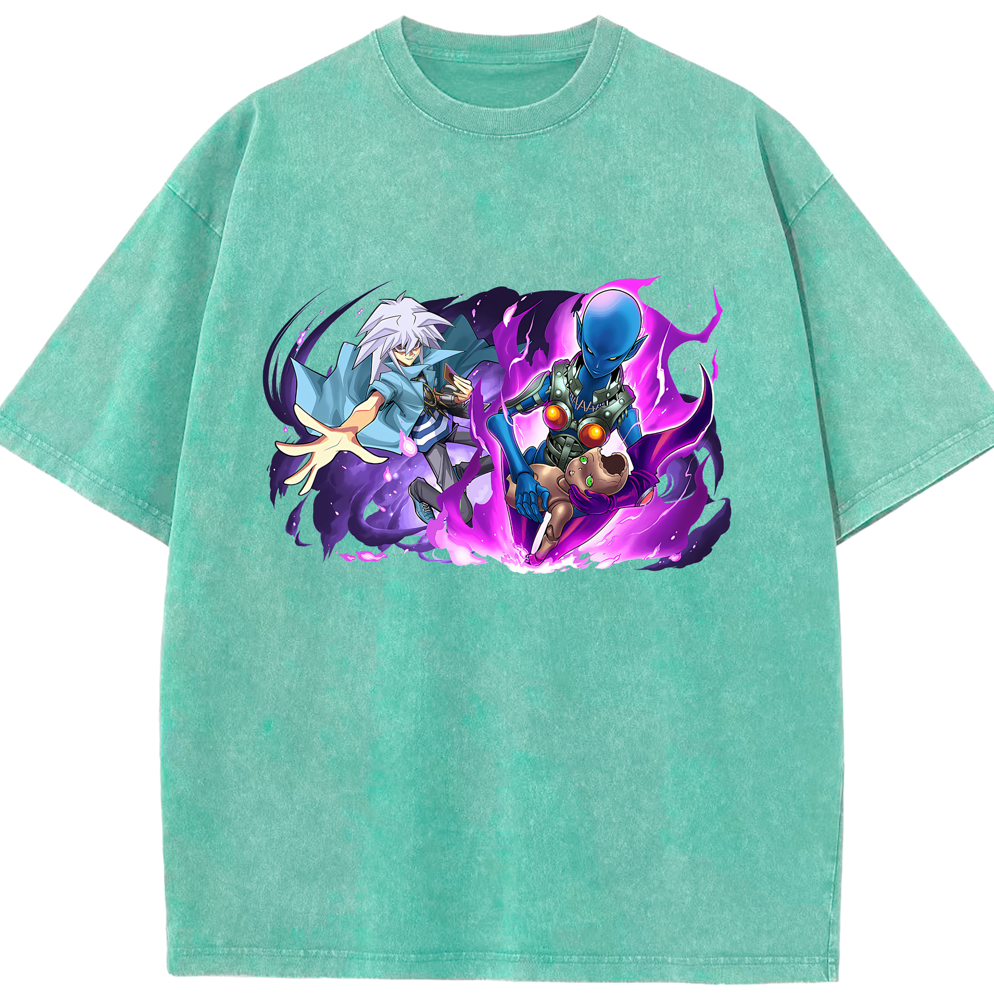 （画像用） 遊☆戯☆王 Yu-Gi-Oh! 綿100% ヴィンテージ風 半袖Tシャツ（フロントプリント）